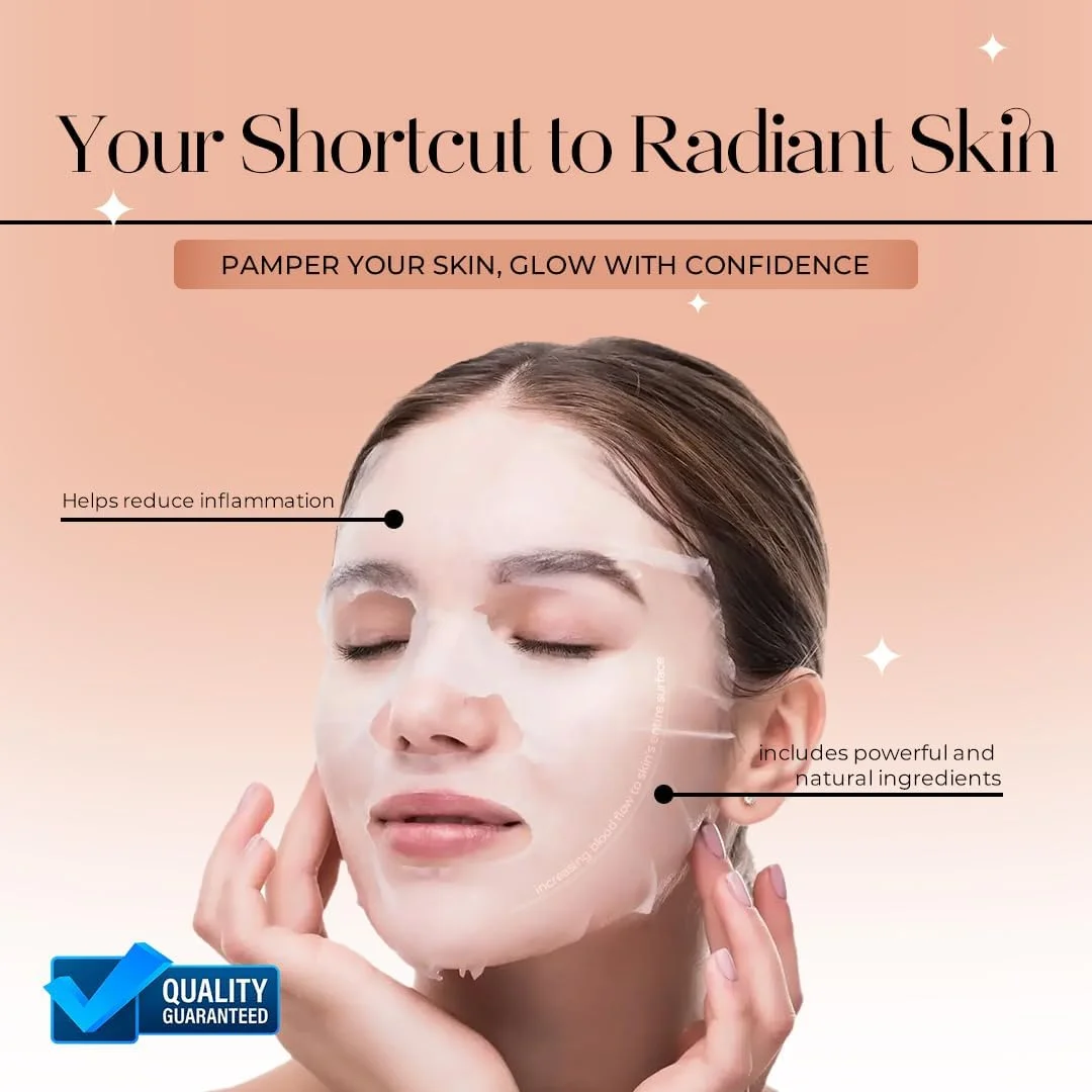 پک 5 عددی ماسک صورت کره‌ای – BHA سالیسیلیک اسید، آلوئه ورا، قهوه، کلاژن و ویتامین E، زردچوبه VC – آبرسان، روشن کننده، ضد پیری، ضد آکنه – 25 میلی لیتر