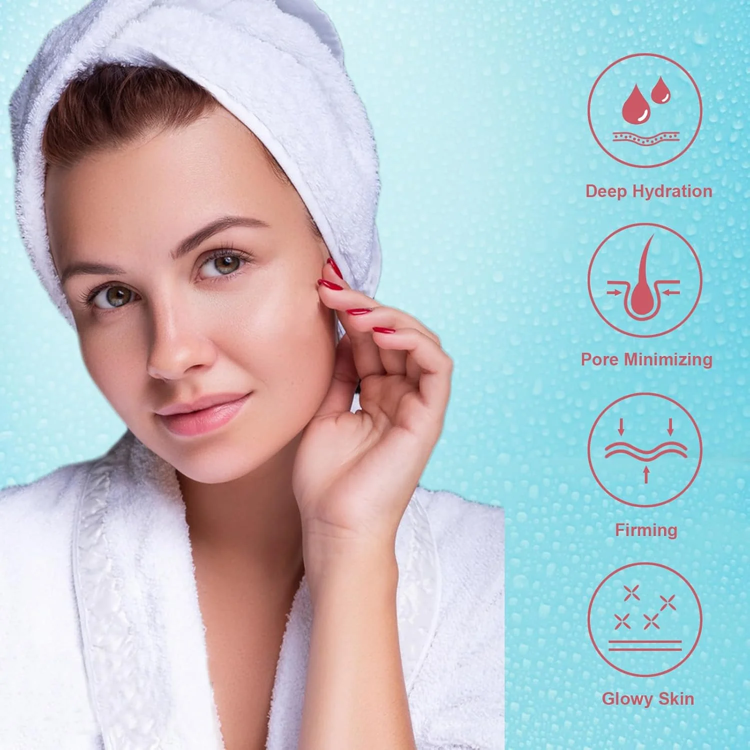 ماسک صورت کلاژن عمیق شبانه، ماسک کلاژن واقعی عمیق، ماسک هیدروژل آبرسان با کلاژن مولکولی پایین برای سفت کردن، خاصیت ارتجاعی، کوچک کردن منافذ 40 گرم x 5 عدد