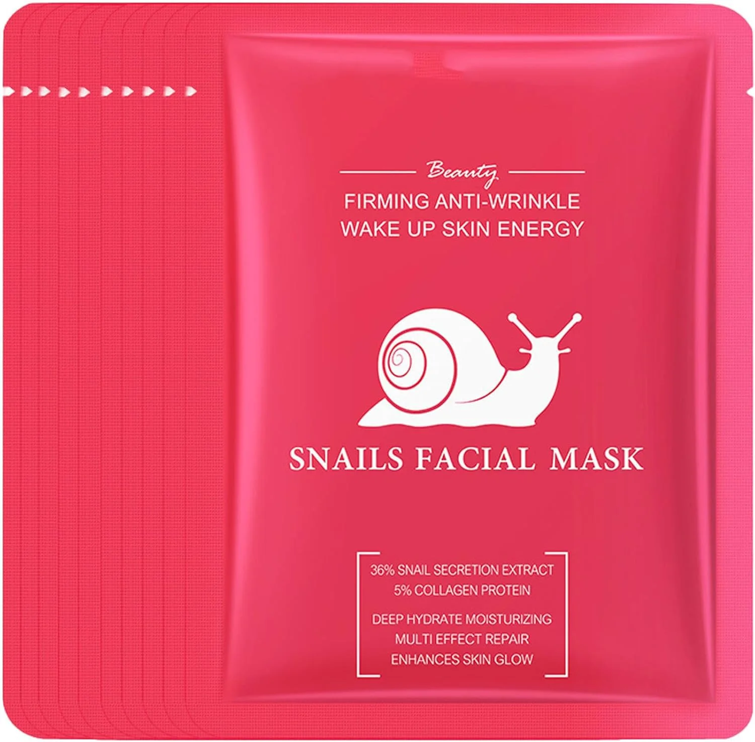 ماسک ورقه‌ای موسین حلزون، درمان صورت، بسته 10 عددی، ترمیم کننده و آبرسان