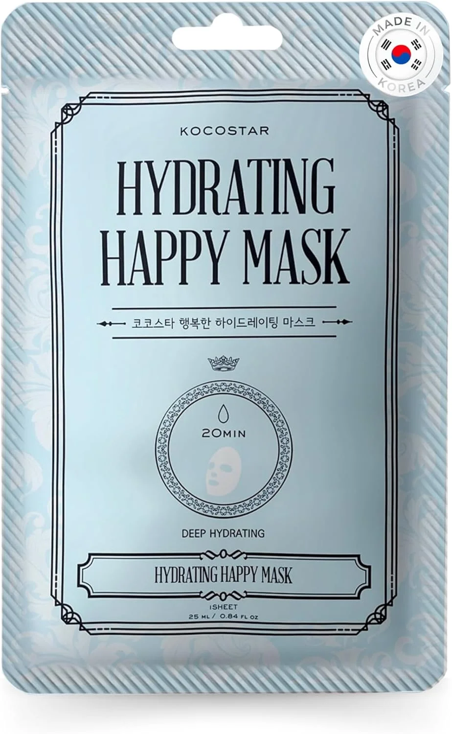 ماسک صورت برگه ای آبرسان کوکواستار | ماسک صورت 20 دقیقه ای برای آبرسانی و رطوبت رسانی عمیق | بسته 1 عددی، 23 میلی لیتر