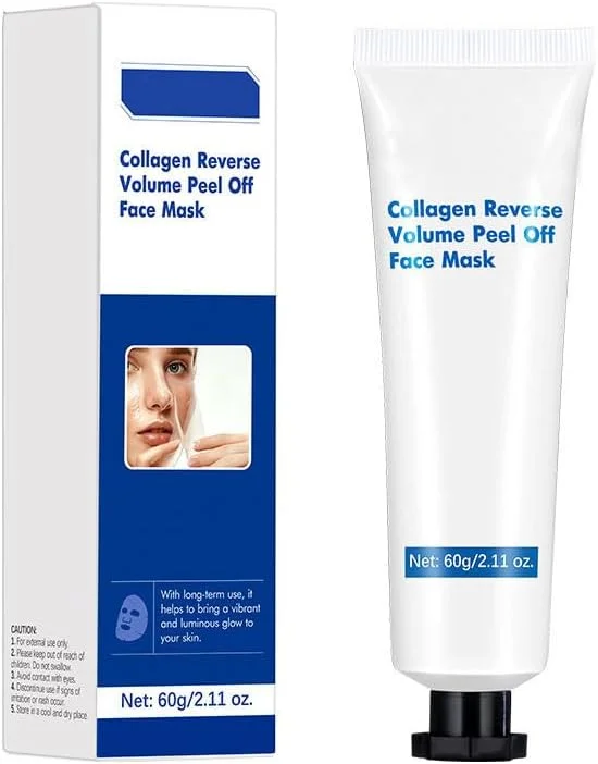 ماسک صورت کلاژن لایه بردار، ماسک صورت هیدرولیز شده، مرطوب کننده و احیا کننده، ماسک صورت مراقبت روزانه پوست برای پوست های کم آب، کدر و خسته - 60 گرم