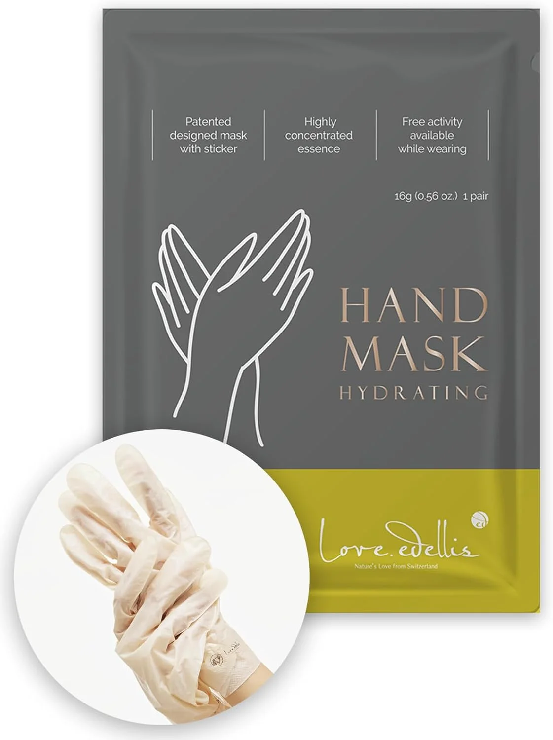 ماسک دست آبرسان کره ای - آبرسانی سریع فقط در 20 دقیقه استفاده، امکان فعالیت آزاد در حین استفاده (1 جفت)