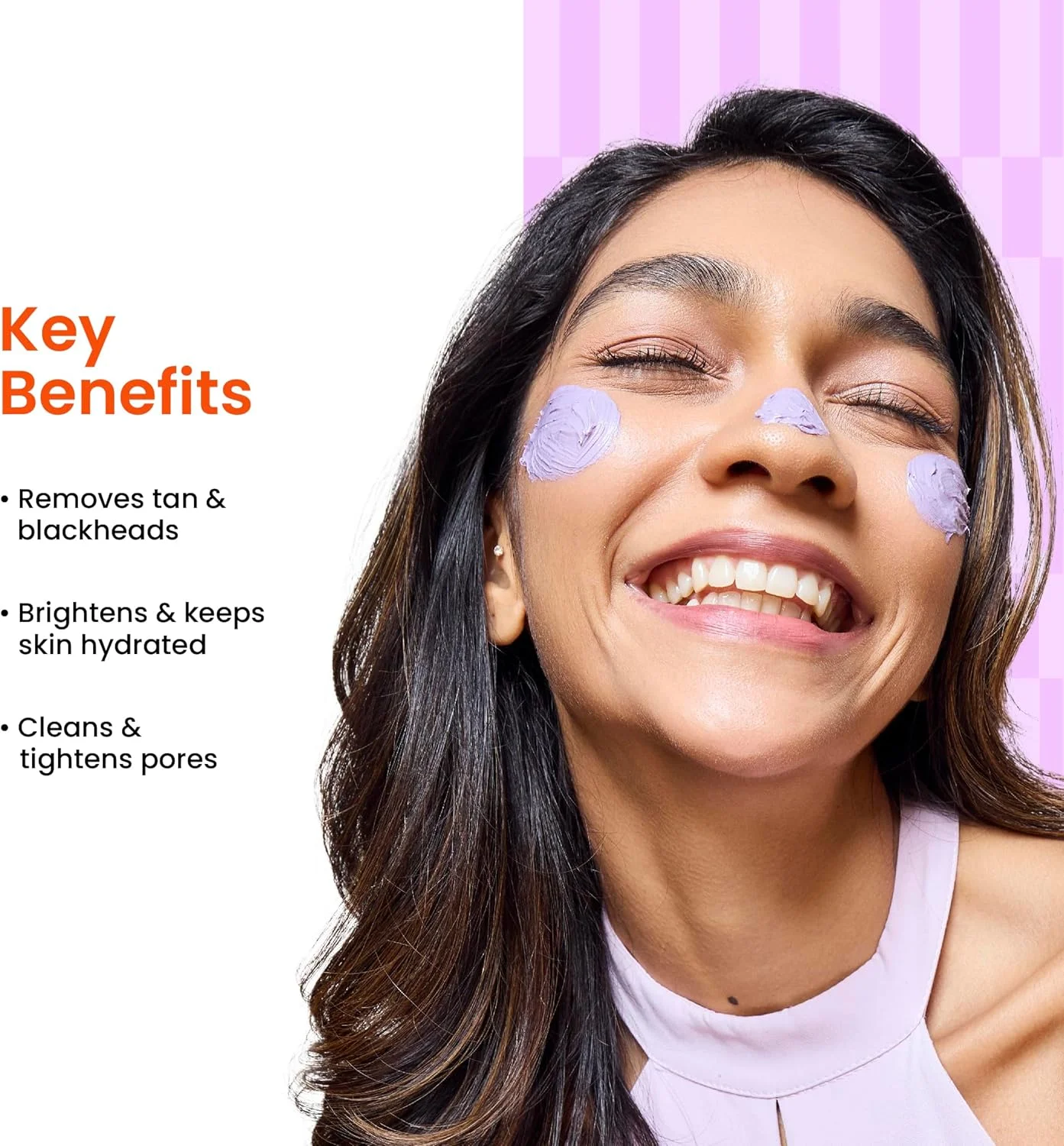 ماسک صورت روشن کننده پوست Foxtale | ماسک خاک رس با اسید لاکتیک برای رفع تیرگی، کاهش جوش های سرسیاه، روشن کننده فوری | ماسک صورت آبرسان مناسب انواع پوست | آقایان و بانوان - 75 گرم