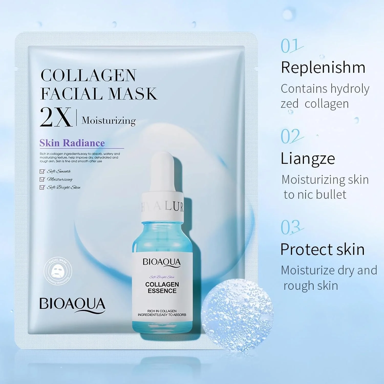 مجموعه ماسک صورت ورقه ای آبرسان جورون اسنس، ماسک های برگی کره ای، مرطوب کننده، ضد پیری، روشن کننده رنگ پوست، ماسک صورت وگان، مراقبت از پوست برای انواع پوست، بسته 12 عددی