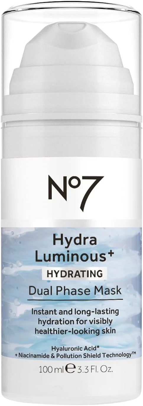 ماسک آبرسان دو فازی No7 HydraLuminous+، ۱۰۰ میلی لیتر، برای پوستی با ظاهر سالم تر