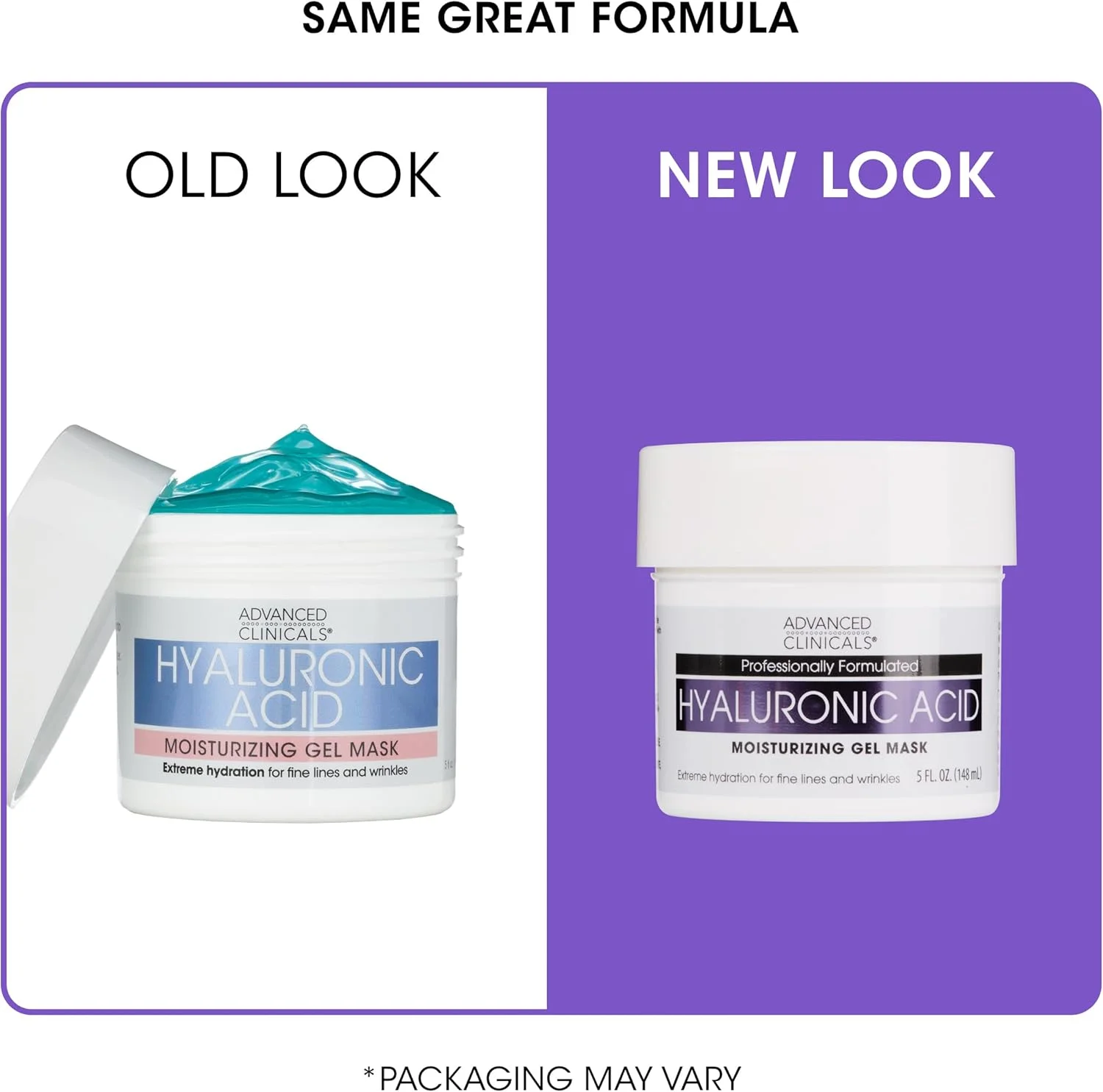 ماسک ژلی صورت اسید هیالورونیک ادونسد کلینیکالز، روشن کننده، آبرسان و ضد پیری، کمک به تغییر پوست خشک با کلاژن، بابونه و آلوئه ورا، 148 میلی لیتر