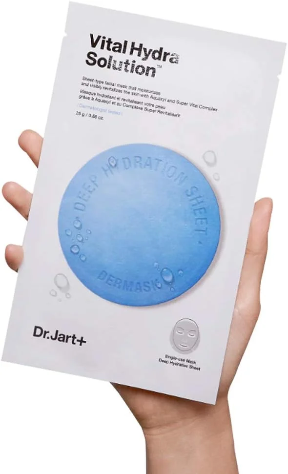 مجموعه 5 عددی ماسک ورقه ای آبرسان عمیق دکتر جارت مدل Vital Hydra Solution، 25 گرمی