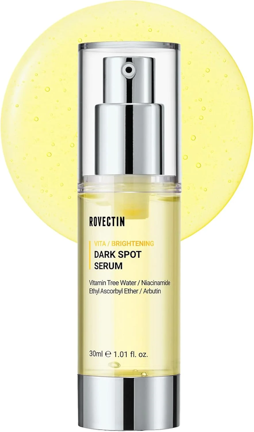 سرم روشن کننده و رفع لک های تیره ROVECTIN Vita | حاوی ویتامین C غنی، روشن کننده، آبرسان برای پوست های خشک، حساس، نرمال و چرب | محصول گیاهی K-Beauty (30 میلی لیتر)