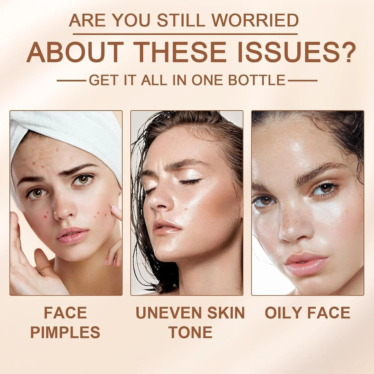 کرم CC اصلاح کننده رنگ با SPF 25، کرم پودر سبک، سرم آبرسان، آرایش و مراقبت از پوست یکنواخت کننده رنگ پوست، افزایش درخشندگی، بهبود بافت پوست، جلوگیری از آسیب خورشید (تیره)