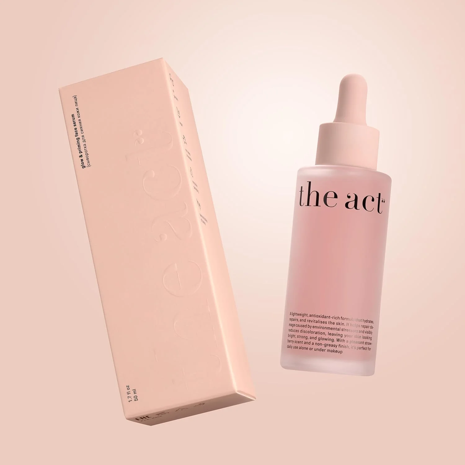 سرم صورت درخشان کننده و آماده ساز The Act، 50 گرم – آبرسان، روشن کننده و صاف کننده پوست برای پایه ای درخشان