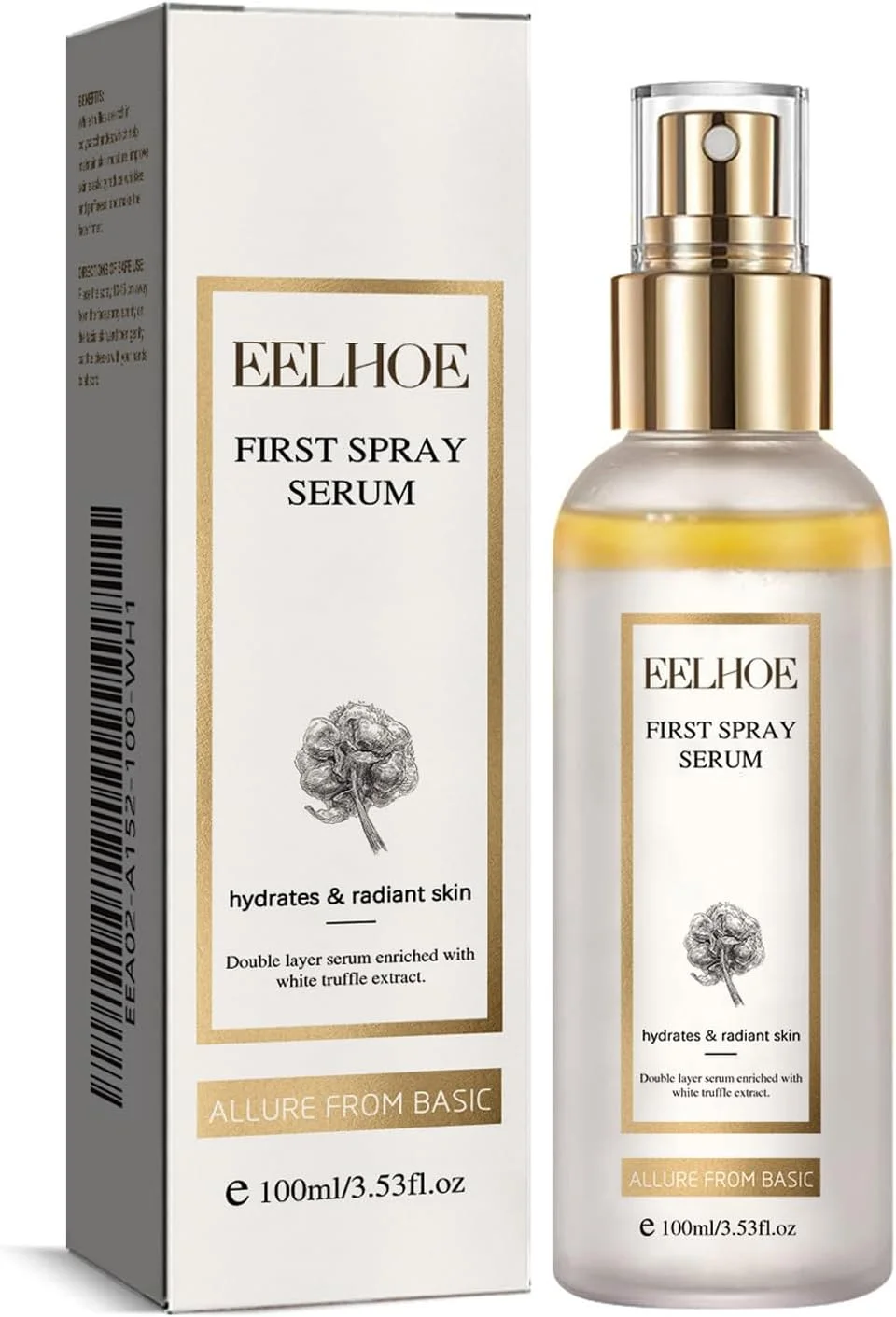 سرم اسپری ضد پیری ترافل سفید 100 میلی لیتر، مه صورت آبرسان کره ای برای محو کردن لک ها و روشن کننده، سرم ضد چروک سبک وزن برای درخشش و احیای پوست، تقویت کننده روزانه مراقبت از پوست