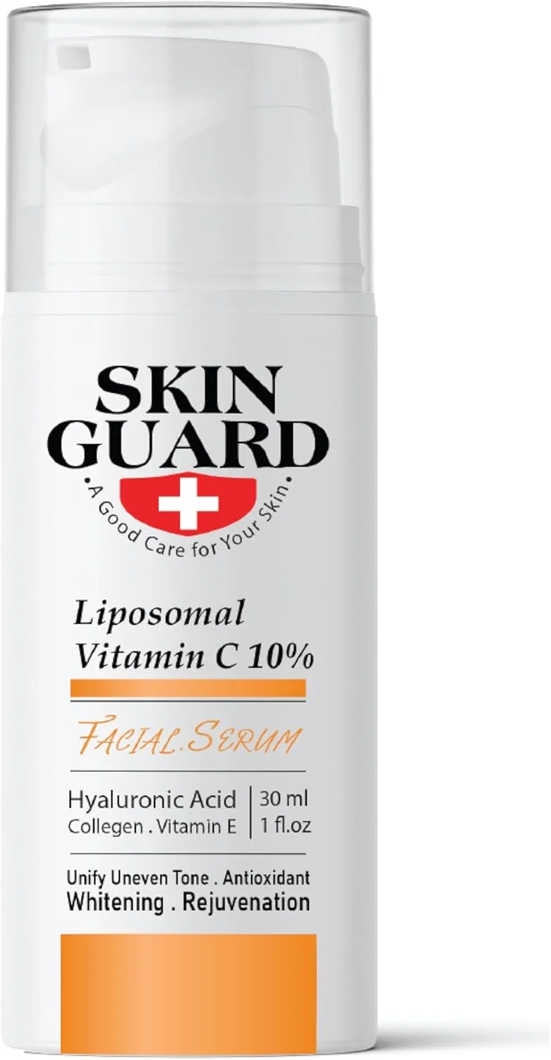 سرم ویتامین C محافظ پوست با کلاژن، هیالورونیک اسید و ویتامین E برای روشن کنندگی، آبرسانی و ضد پیری، ساخته شده با فناوری لیپوزومال، 30 میلی لیتر