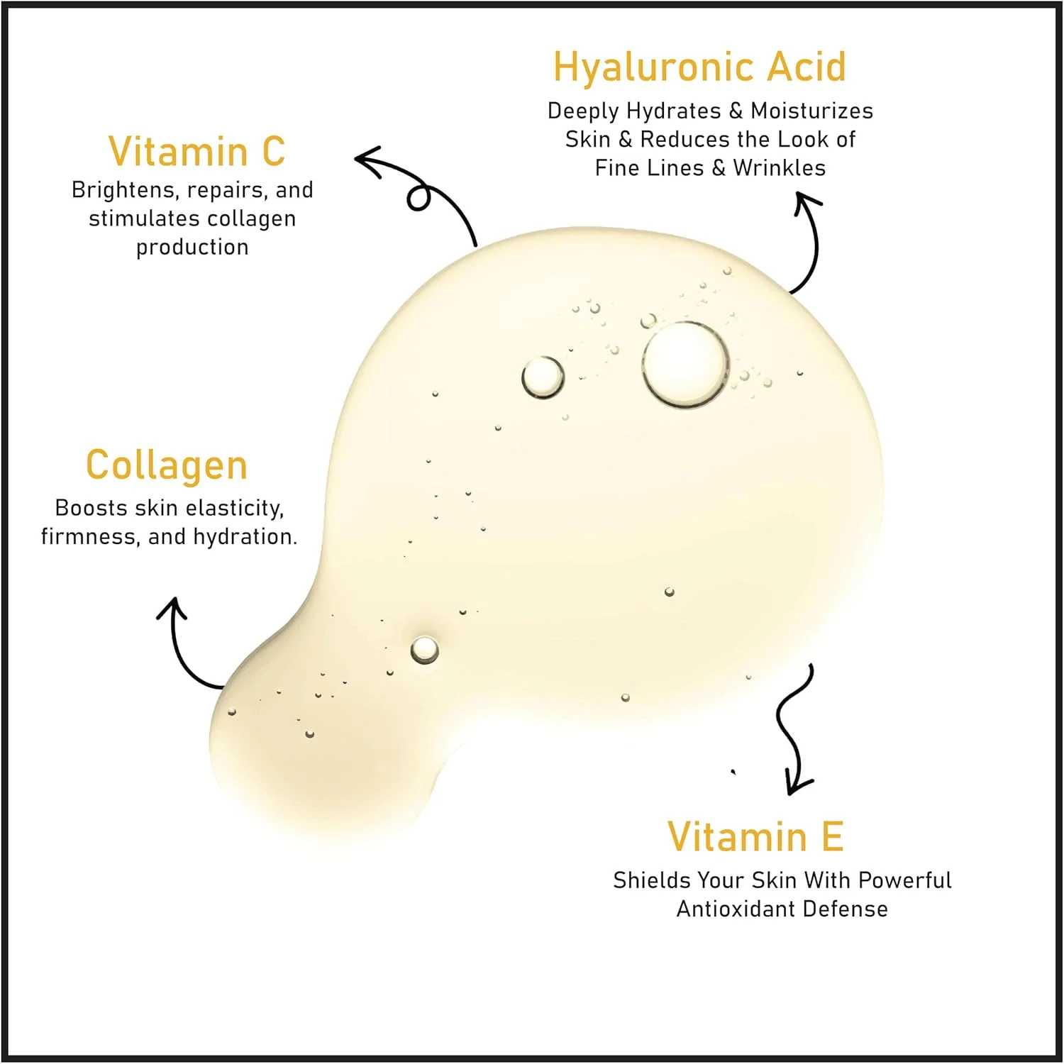 سرم ویتامین C محافظ پوست با کلاژن، هیالورونیک اسید و ویتامین E برای روشن کنندگی، آبرسانی و ضد پیری، ساخته شده با فناوری لیپوزومال، 30 میلی لیتر