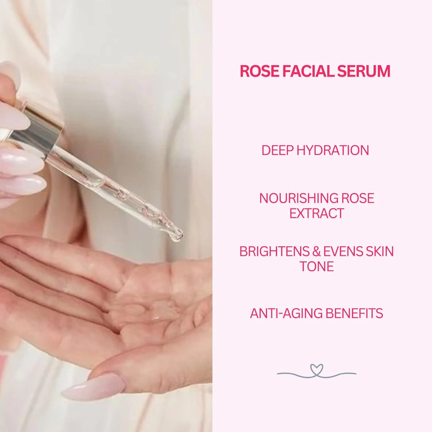 سرم صورت حاوی اسید سالیسیلیک و گل رز BBROSE، فرمول کوچک کننده منافذ و کنترل چربی، سرم آبرسان و صاف کننده صورت برای ظاهری بی نقص، 50 میلی لیتر