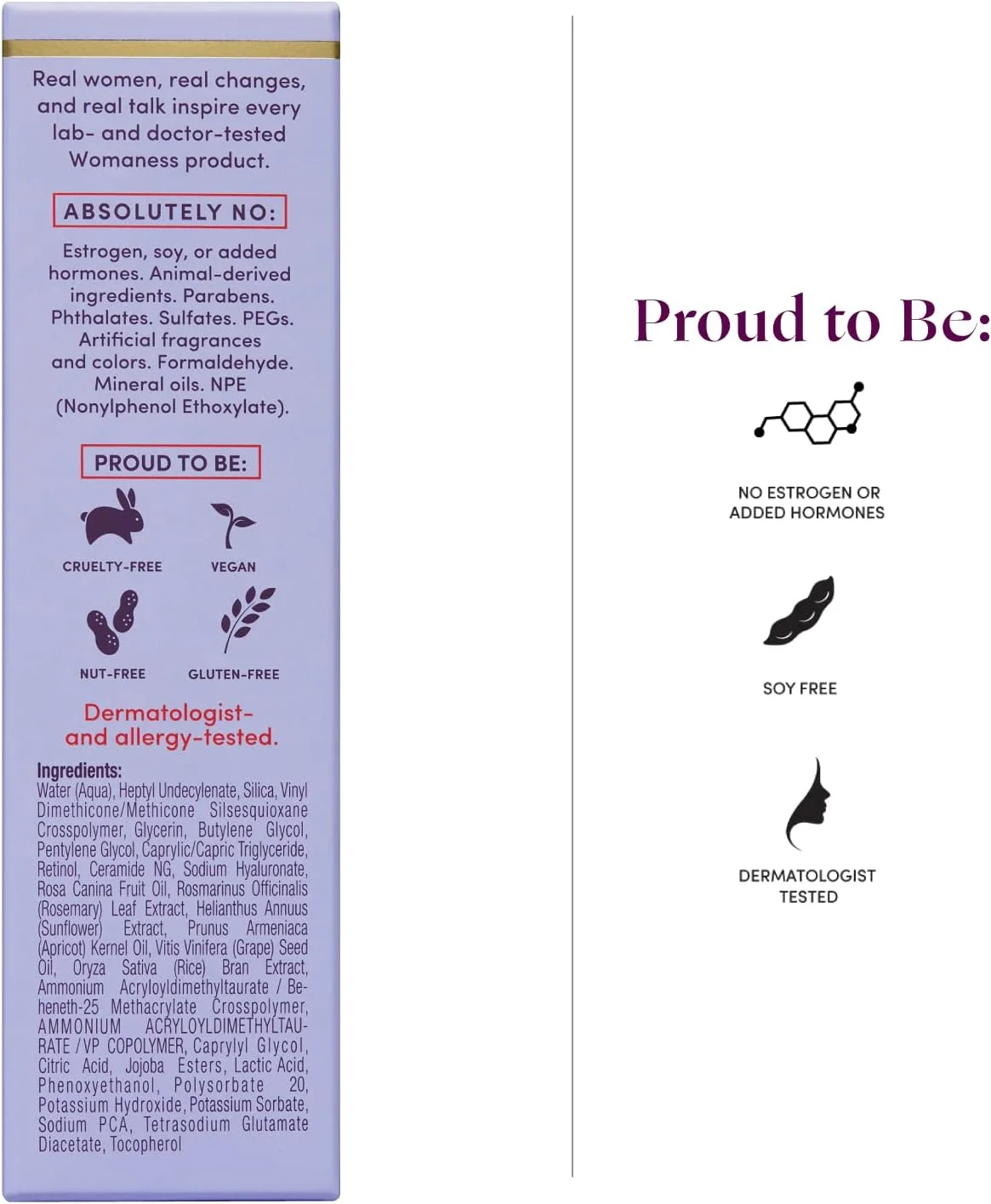 سرم رتینول حجم دهنده Womaness - سرم آبرسان هیالورونیک اسید رولی، درمان خطوط ریز و چین و چروک رتینول تقویت کننده کلاژن + سرم مراقبت از پوست ضد پیری سرامید NG صاف کننده (30 میلی لیتر)