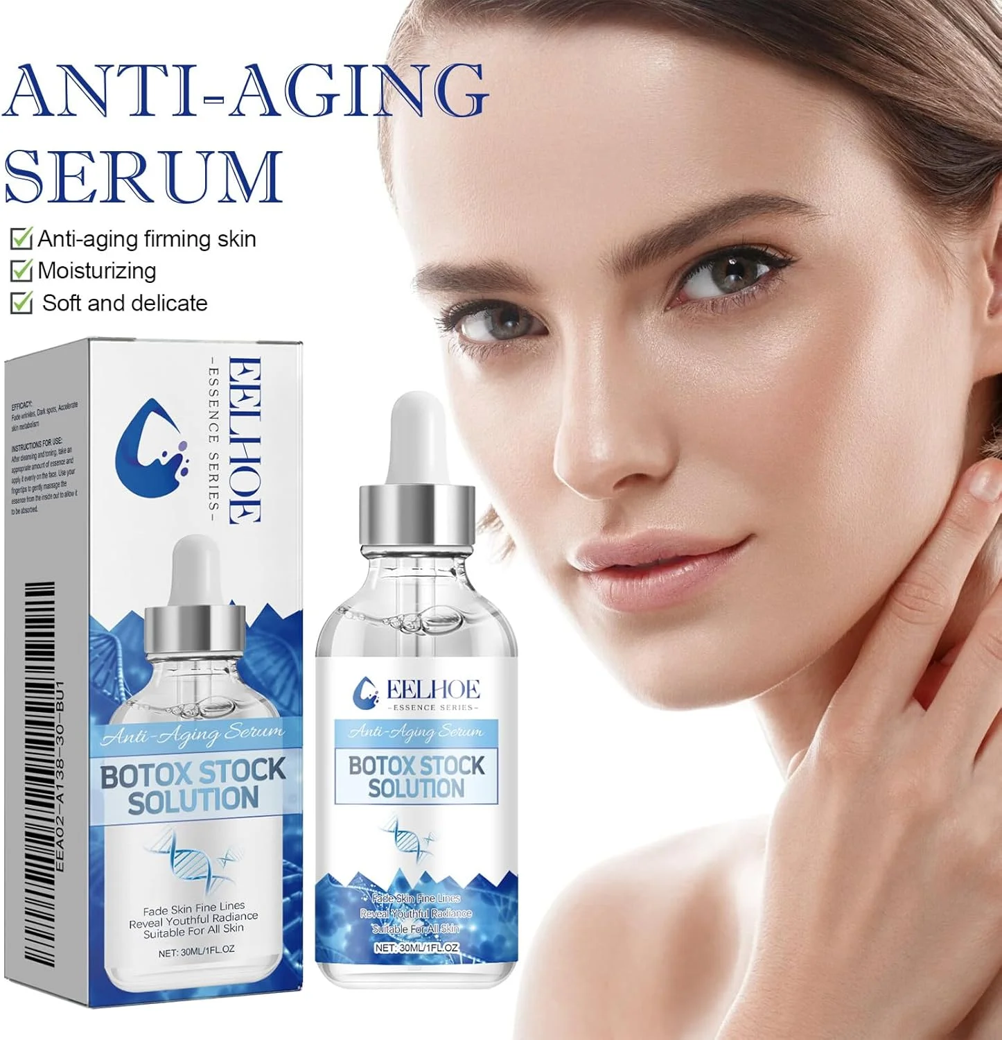 سرم کلاژن ضد پیری، سرم صورت اسید هیالورونیک و ویتامین C، کاهش دهنده چین و چروک و خطوط ریز، تقویت کننده کلاژن، فرمول آبرسان و حجیم کننده پوست