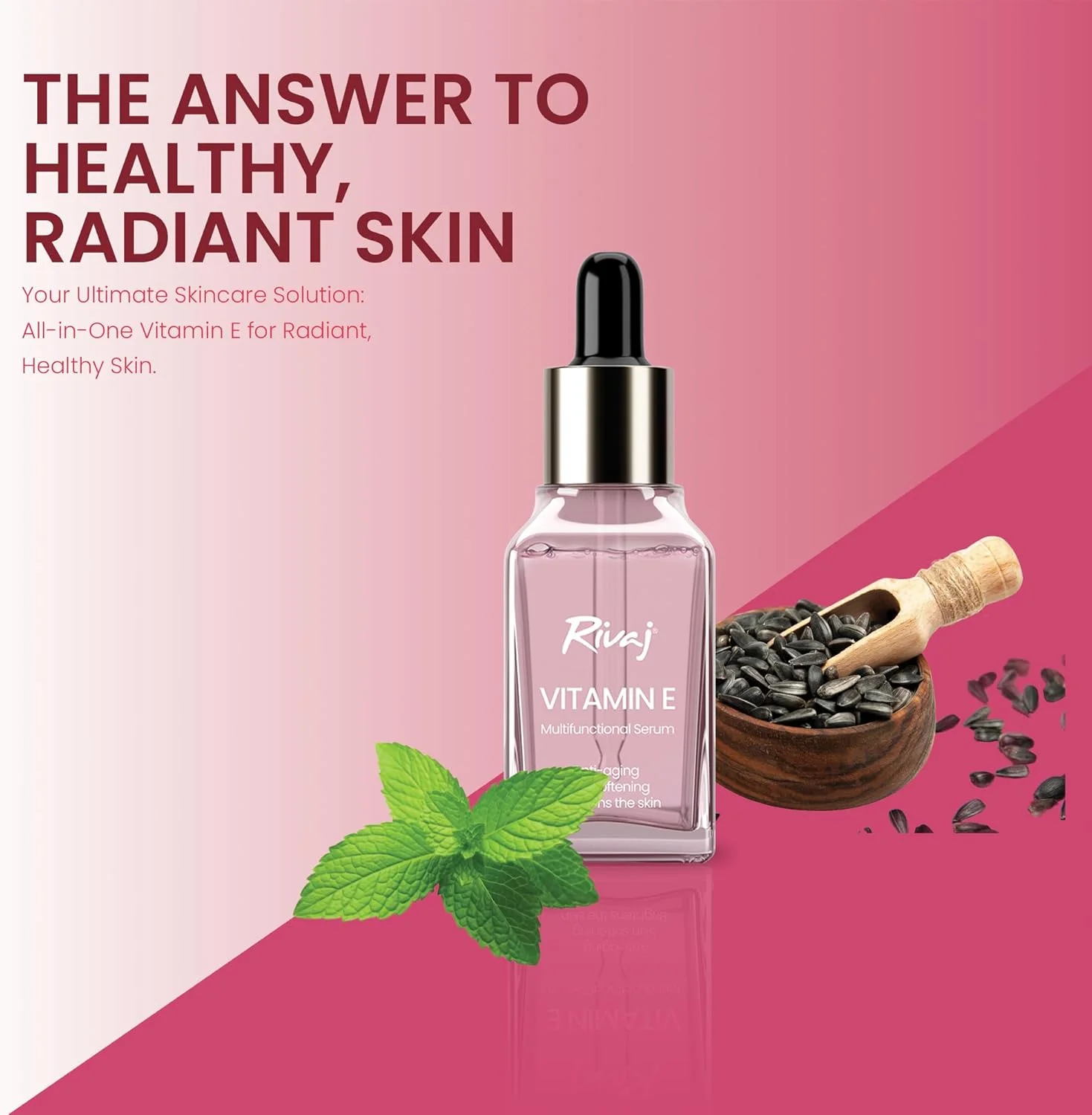 سرم صورت ویتامین ای 30 میلی لیتر - سرم ضد پیری و آبرسان | ترمیم کننده رطوبت، ترمیم و محافظت از پوست | روشن کننده، نرم کننده و مراقبت از چروک | درخشش درخشان برای آقایان و بانوان