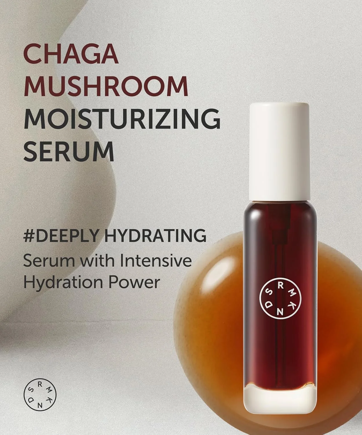 سرم صورت مغذی و آبرسان - حاوی عصاره قارچ چاگا و جینسینگ - آبرسانی عمیق برای پوست های بسیار خشک - وگان، بدون تست حیوانی، بدون عطر - قطره شارژ چاگا 30 میلی لیتر