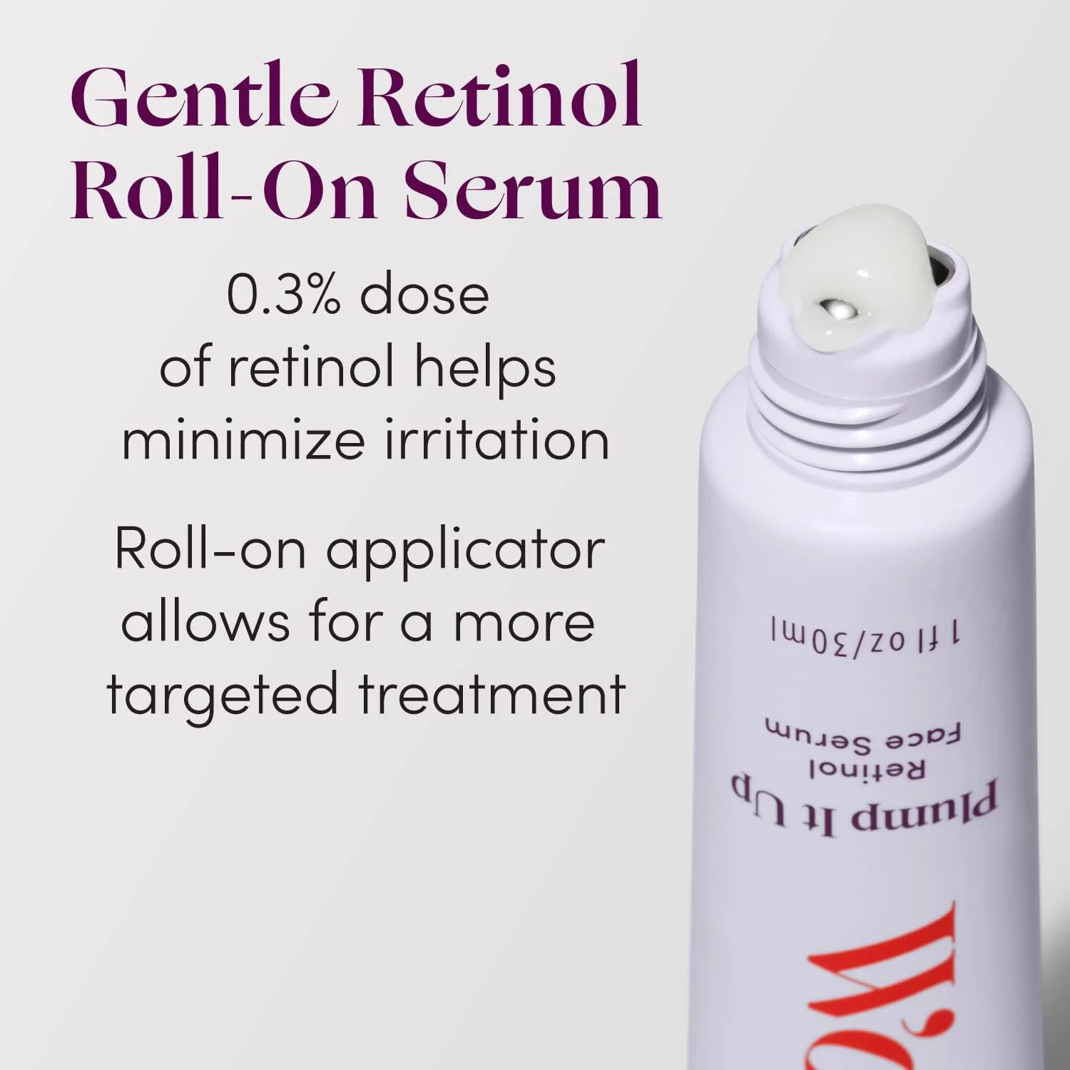 سرم رتینول حجم دهنده Womaness - سرم آبرسان هیالورونیک اسید رولی، درمان خطوط ریز و چین و چروک رتینول تقویت کننده کلاژن + سرم مراقبت از پوست ضد پیری سرامید NG صاف کننده (30 میلی لیتر)