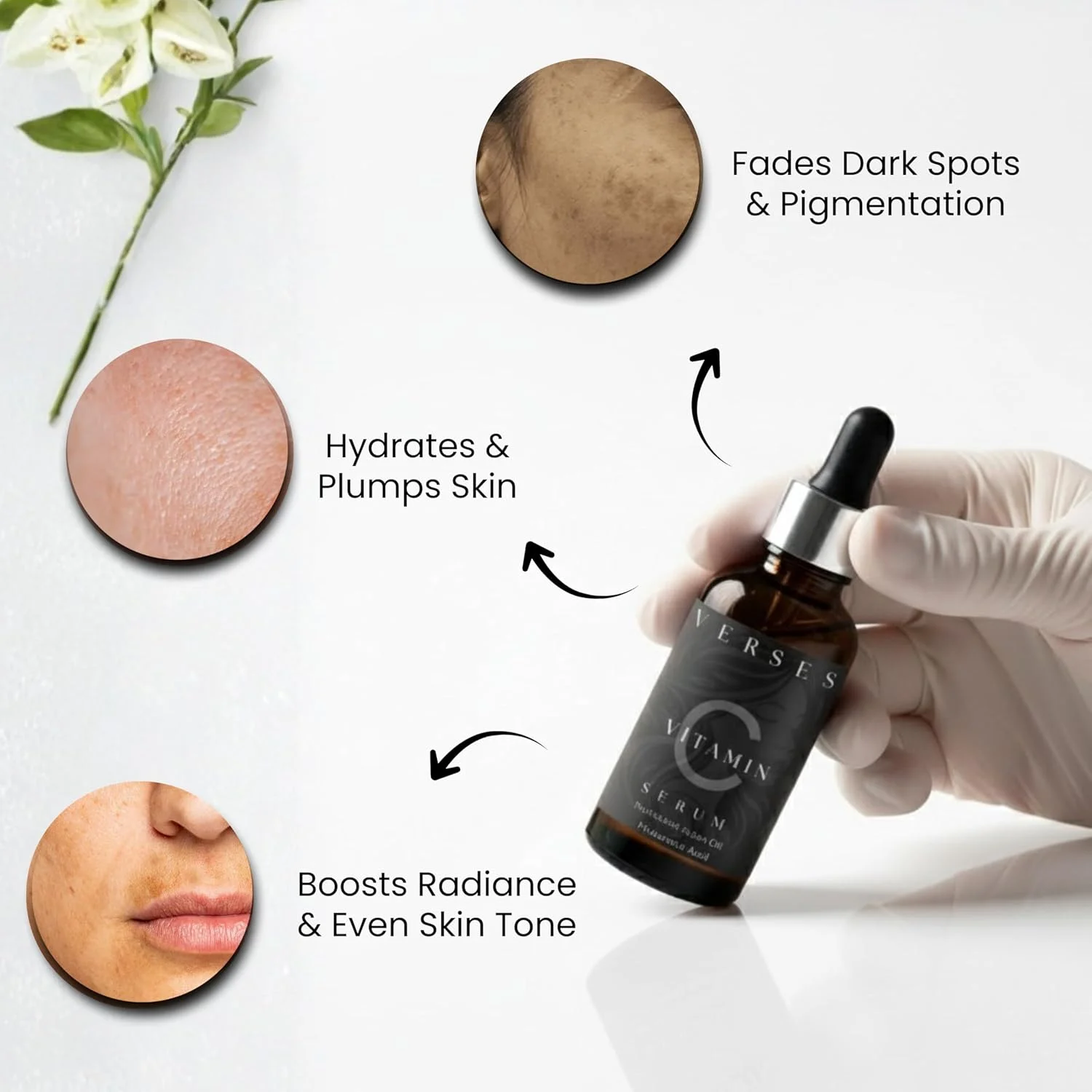 سرم ویتامین C ورسز – روشن کننده پیشرفته با نیاسینامید، روغن آرگان مراکشی و اسید هیالورونیک | فرمول ضد پیری، اصلاح کننده لکه‌های تیره و آبرسان | 30 میلی لیتر