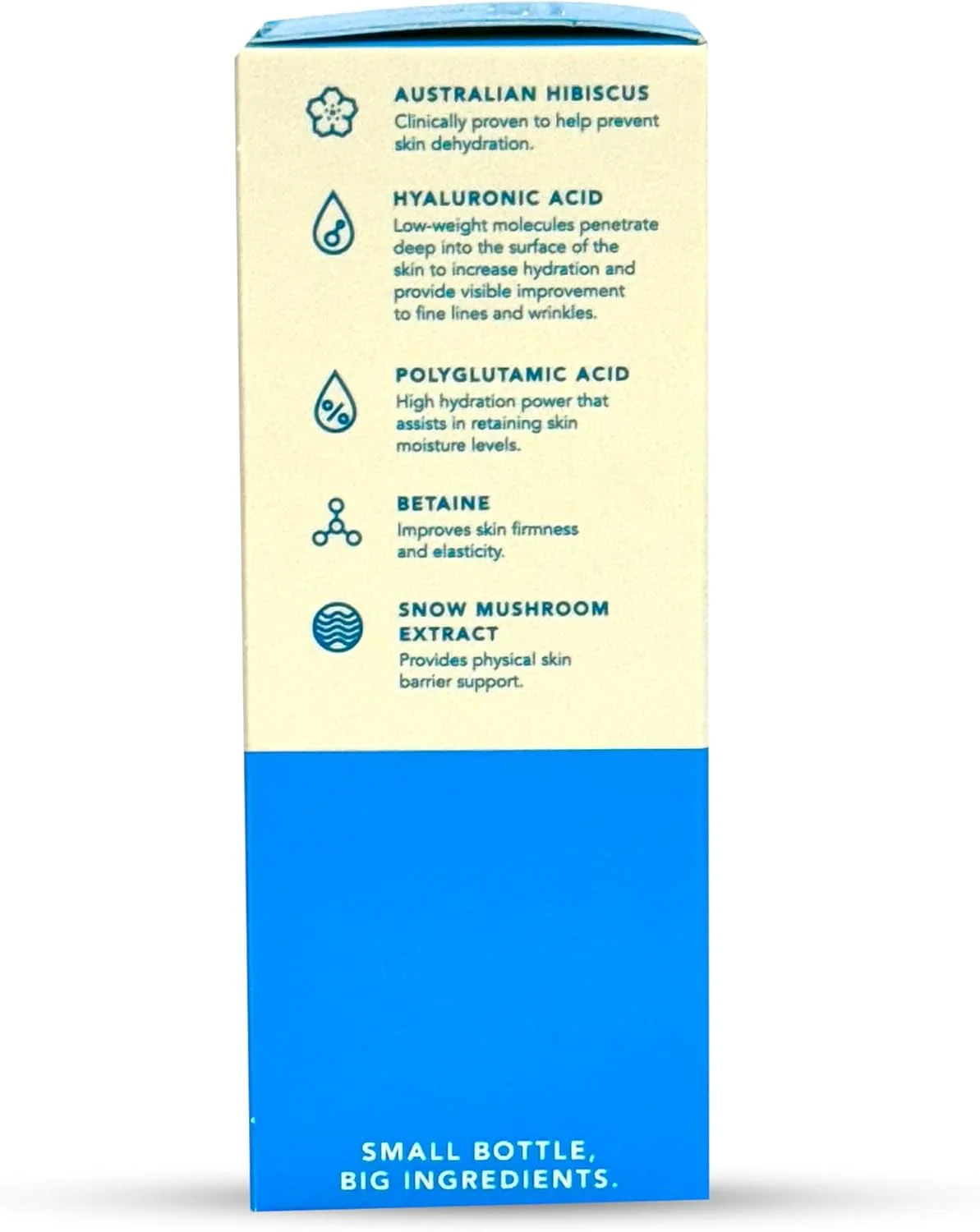 سرم آبرسان صورت اکتیوهای طبیعی سوکین حاوی هیالورونیک اسید و پلی گلوتامیک اسید | مرطوب کننده، آبرسان و حجیم کننده پوست | غنی شده با بتائین و قارچ برفی | 25 میلی لیتر