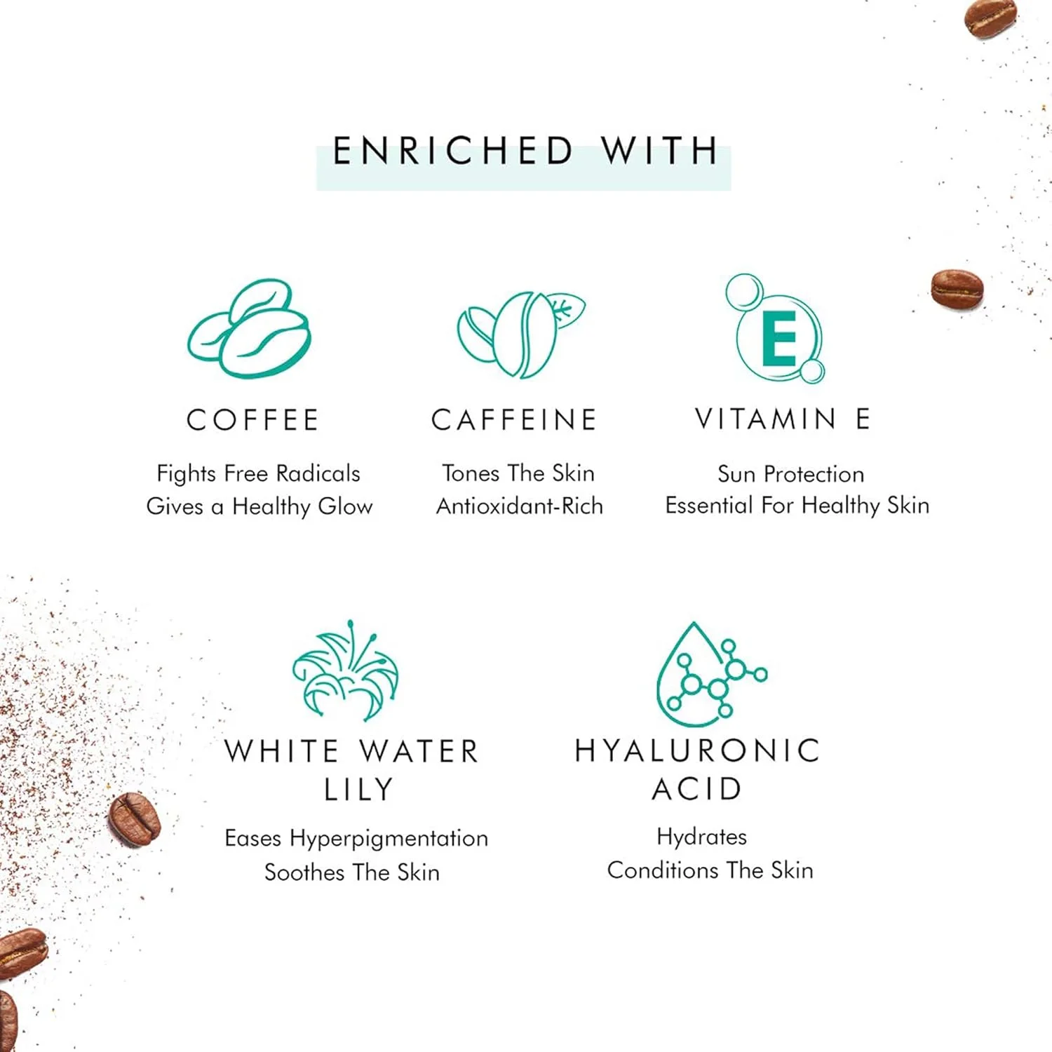 سرم آبرسان صورت قهوه mCaffeine برای پوست درخشان | کاهش لکه های تیره، رنگدانه ها و محافظت در برابر آسیب های خورشید | برای آقایان و بانوان | بدون SLS و پارابن | 40 میلی لیتر