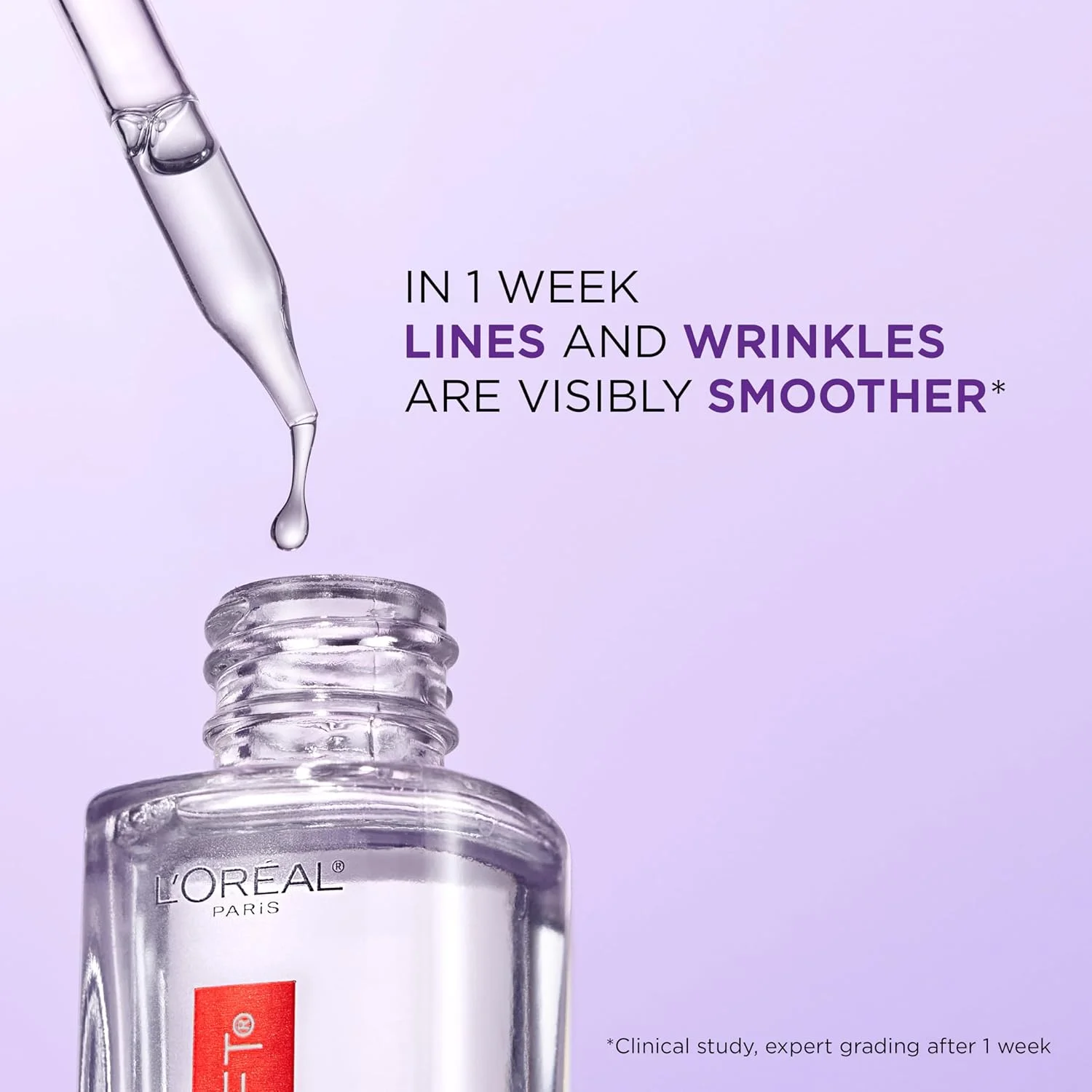 سرم صورت لورآل پاریس رویتالیفت حاوی 1.5% هیالورونیک اسید خالص، آبرسان و کاهش دهنده چروک، بدون عطر 30 میلی لیتر