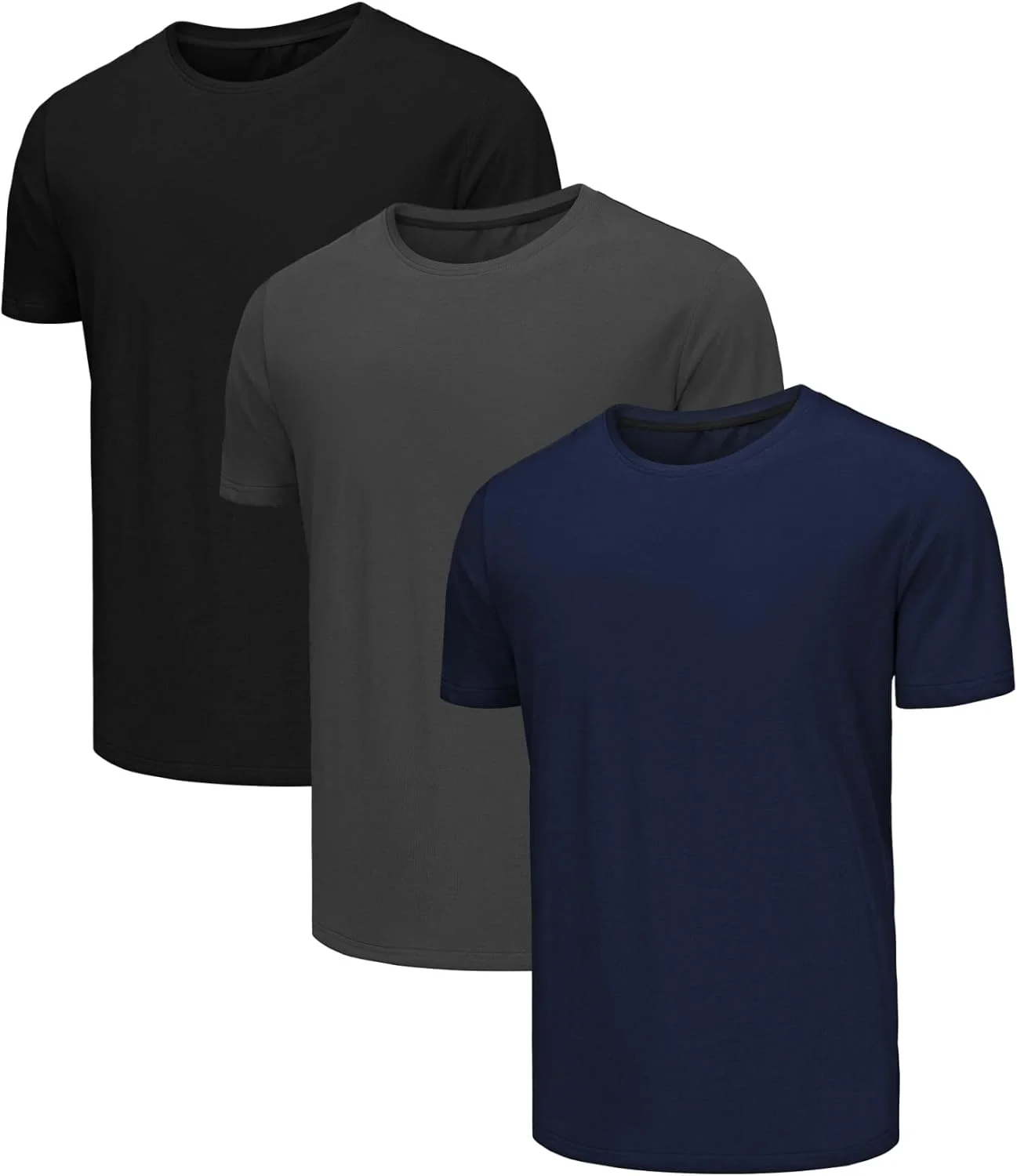 تی شرت مردانه زوفلی، بسته 3 عددی، آستین کوتاه، یقه گرد، تی شرت ساده و بیسیک