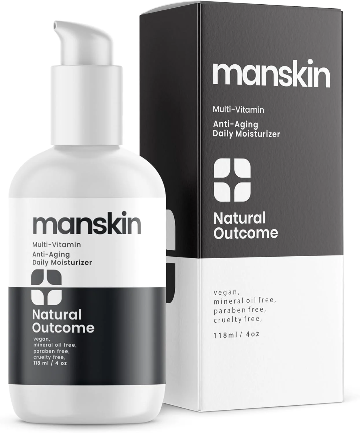 مرطوب کننده پوست مردانه نچرال اوت‌کام | کرم مرطوب کننده صورت مردانه | کرم روزانه ضد پیری صورت، پاک کننده، تونر و مرطوب کننده (118 میلی لیتر)