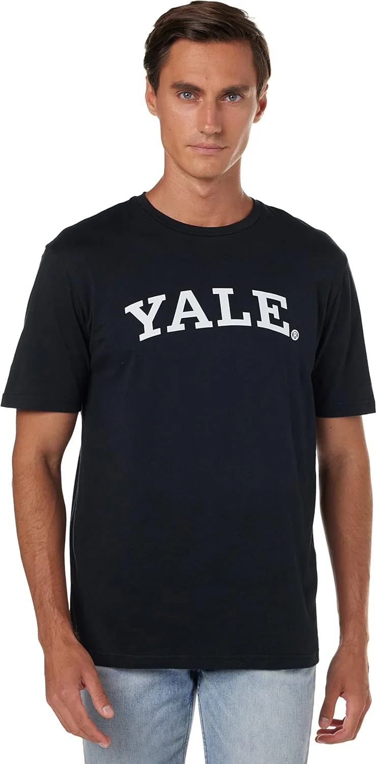 تی‌شرت بزرگسالان دانشگاه ییل | تی شرت گرافیکی آستین کوتاه سفید برای آقایان و بانوان | تاپ پوشاک دارای نشان مدرسه دانشگاهی | هدیه پوشاک کالج آمریکایی