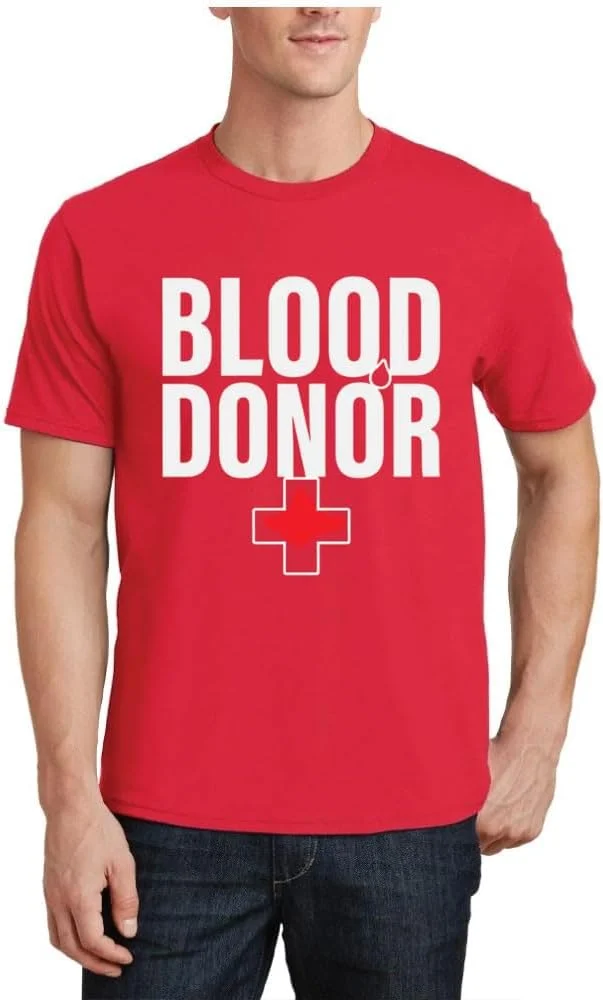 تی‌شرت مردانه روز جهانی اهداکنندگان خون – تی‌شرت آستین کوتاه یقه گرد نخی | سبک، نرم و راحت | ایده آل برای استفاده روزمره