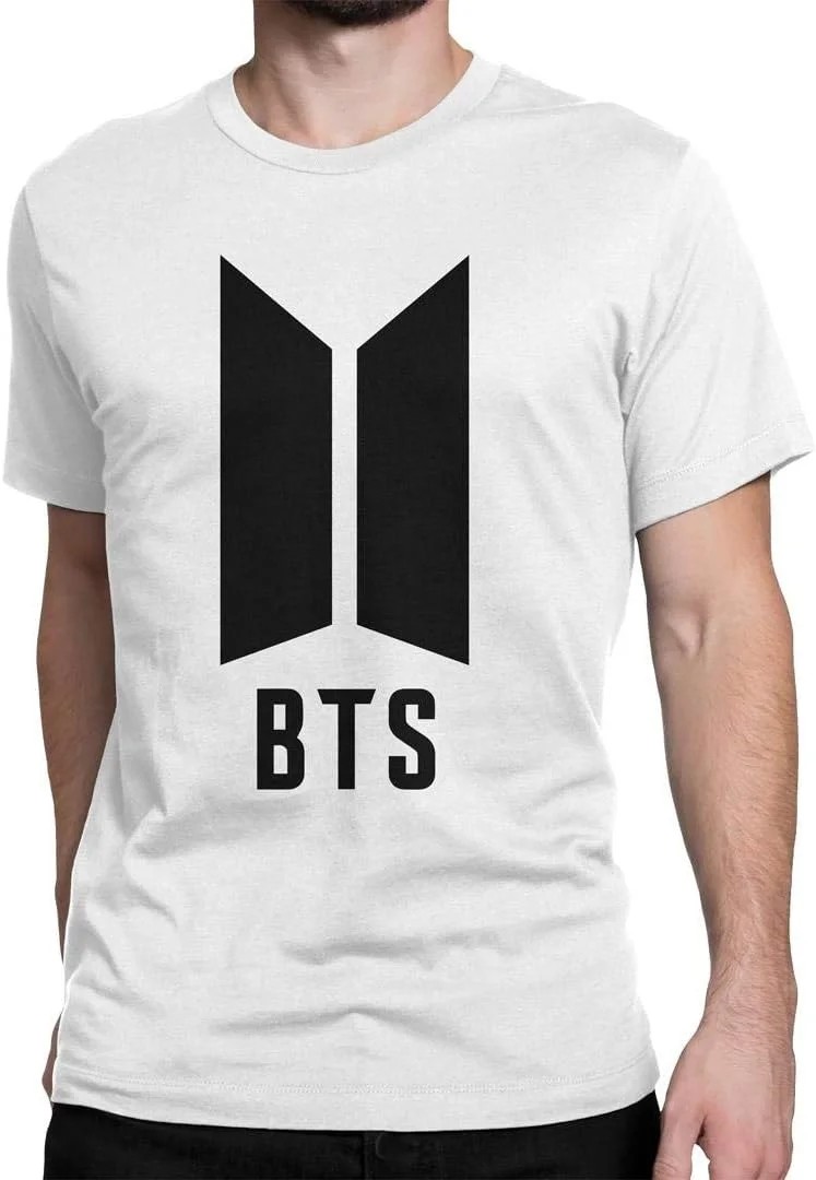 تی شرت سفید طرح گروه بی تی اس بنگتن - مردانه