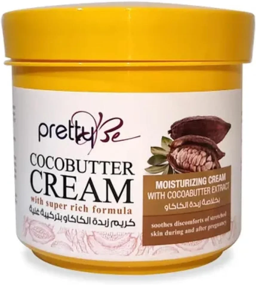 کرم مرطوب کننده صورت و بدن پریتی بی با عصاره کره کاکائو 600 میلی لیتر