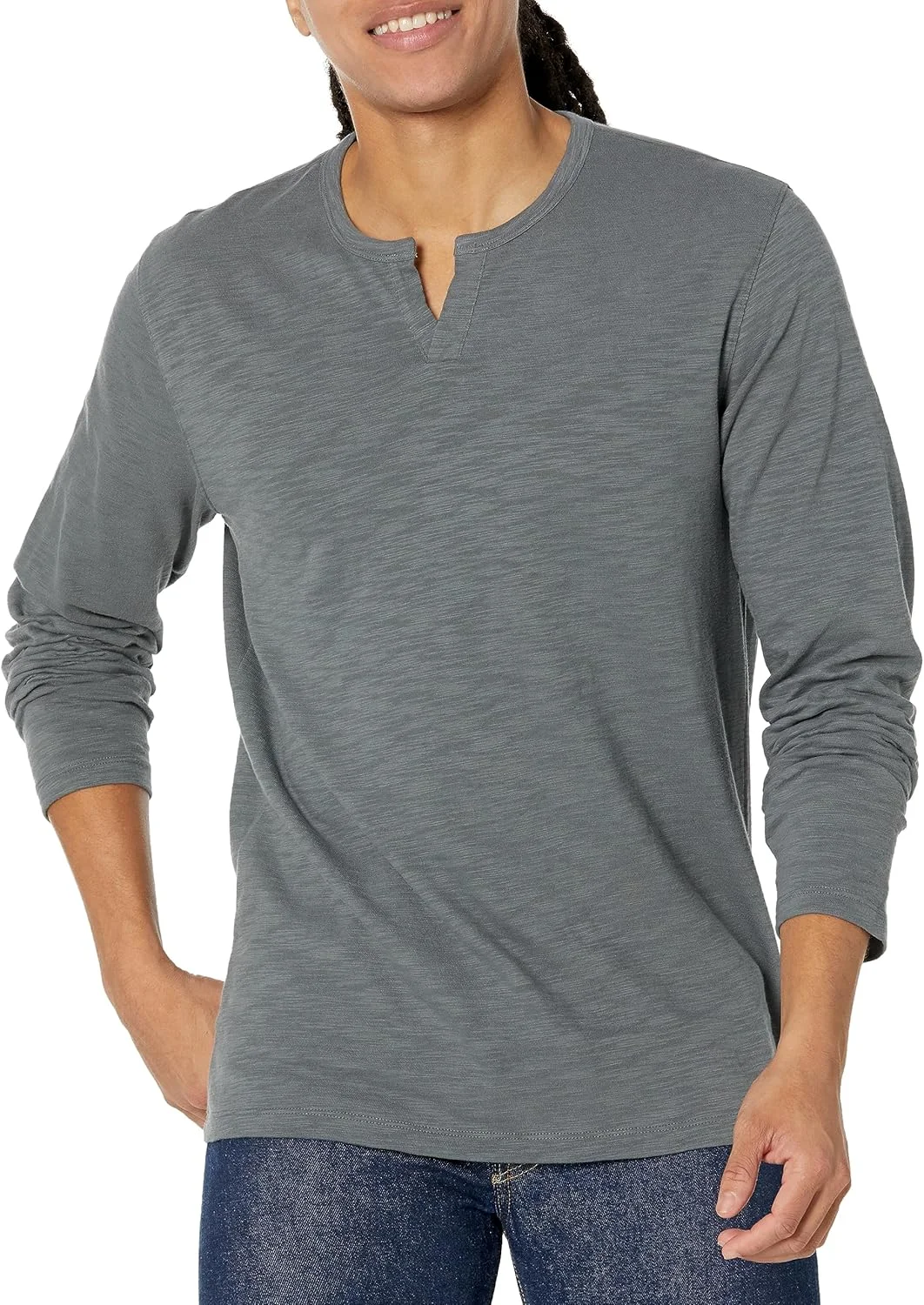 تی شرت آستین بلند مردانه یقه اسکی Vince