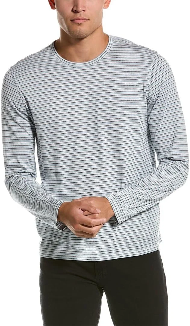 تی شرت آستین بلند مردانه با راه راه ظریف