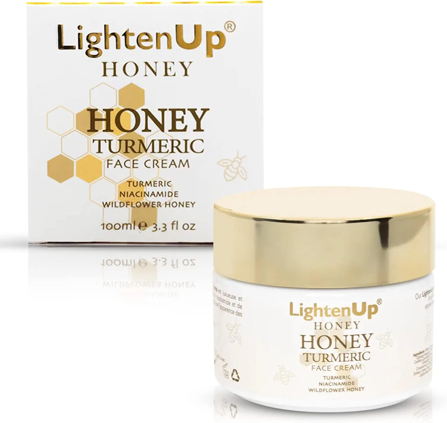 کرم صورت عسل لایتن آپ امیک - ۱۰۰ میلی لیتر - کرم روشن کننده پوست صورت - کاهش خطوط ریز - کرم زیبایی مرطوب کننده - حاوی عسل ارگانیک لبنانی و عصاره زردچوبه