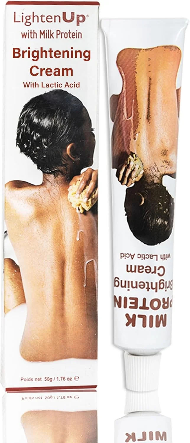 کرم روشن کننده پوست ام آی سی لایتن آپ | 50 میلی لیتر | کرم مرطوب کننده پوست با پروتئین شیر | کرم درخشان کننده پوست | برای صورت و بدن | حاوی ویتامین C، شی باتر، لاکتیک اسید