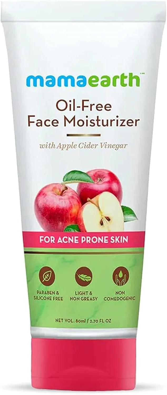 مرطوب کننده فاقد چربی صورت مامااِرت | حاوی سرکه سیب و بتائین | کنترل کننده آکنه و جوش، آبرسان پوست چرب | غیر چرب، فاقد مواد سمی و تست شده توسط متخصصین پوست | 80 میلی لیتر