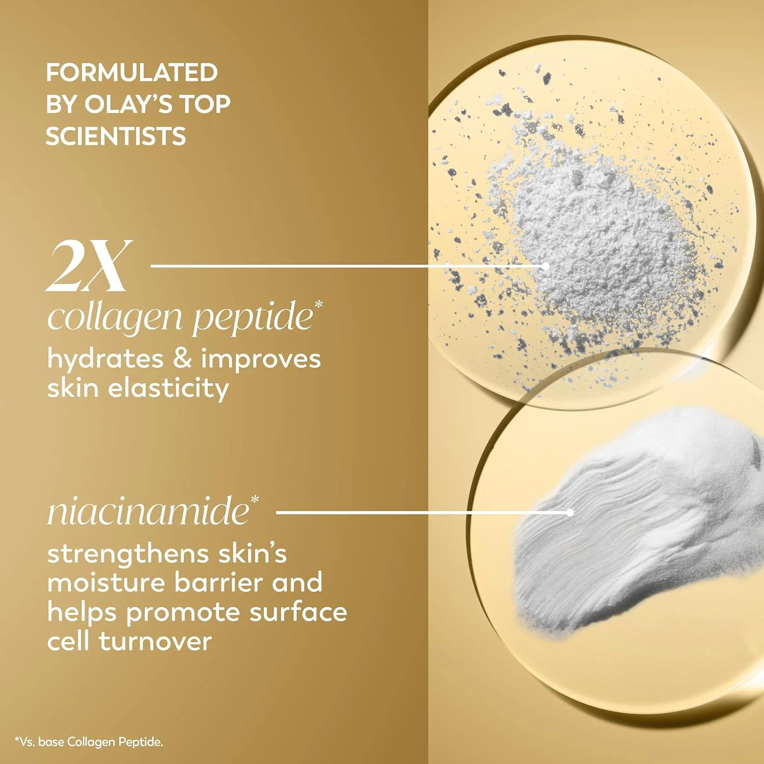 کرم مرطوب کننده صورت حاوی پپتید کلاژن Olay، کرم سفت کننده پوست برای زنان، بدون عطر، غیر چرب - آبرسان، ضد پیری، ضد چروک، صاف کننده خطوط ریز، سفت کننده پوست - نیاسینامید، 50 میلی لیتر