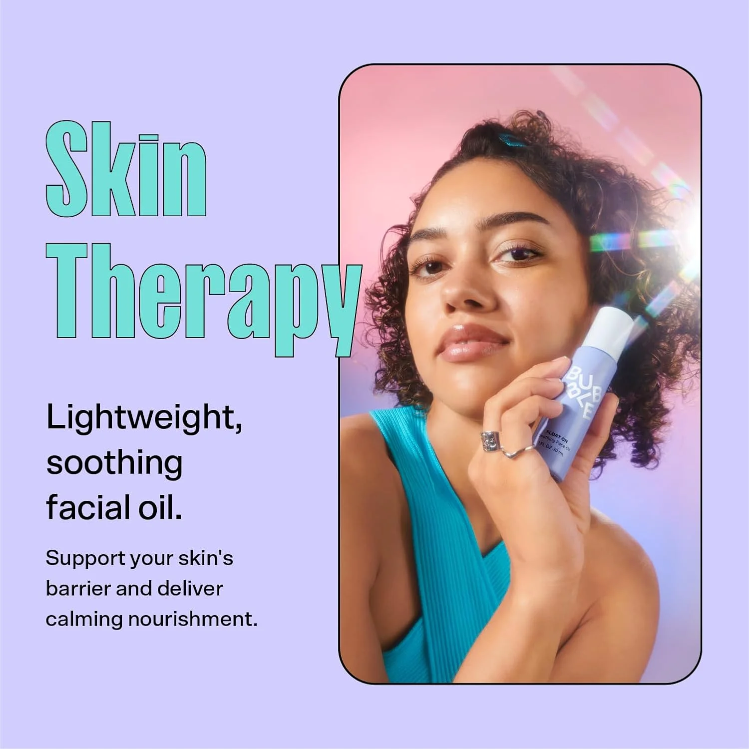 روغن صورت تسکین دهنده بابل Float On - روغن صورت سبک و آبرسان برای کمک به تسکین و آرامش پوست - غنی شده با روغن گلرنگ و گلابی خاردار - مراقبت از پوست مناسب برای انواع پوست (30 میلی لیتر)