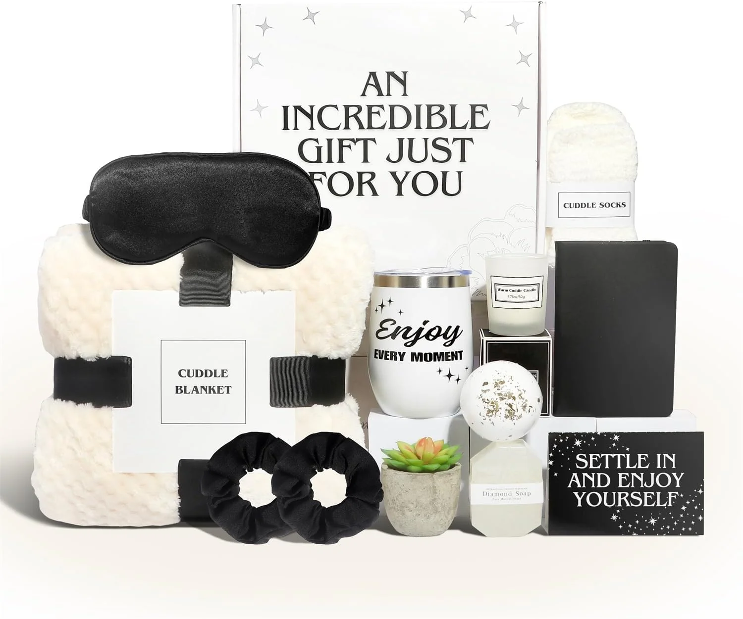 ست هدیه آرامش بخش برای بانوان و آقایان، بسته مراقبتی 12 تکه به همراه پتو نرم