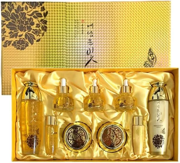 مجموعه مراقبت از پوست صورت زنانه زسون مدل Premium Luxury Gold (۷ تکه) مراقبت زیبایی و شخصی، مغذی و مرطوب کننده، آرامش بخش، لوازم آرایشی کره ای برای Yedam Yun Bit