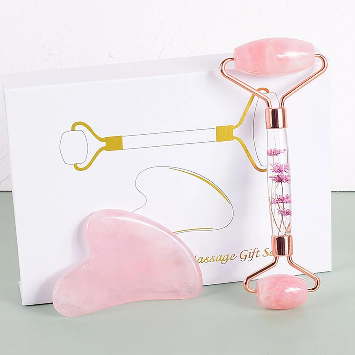 ست غلتک یشم و گوا شا: کاهش پف و قرمزی پوست، تقویت روتین مراقبت از پوست، هدیه ای ایده آل برای مراقبت از خود برای آقایان و بانوان، ابزار حرفه ای صورت