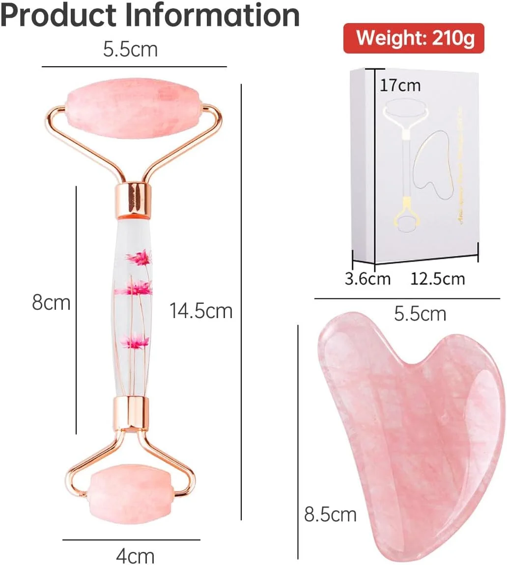 ست غلتک یشم و گوا شا: کاهش پف و قرمزی پوست، تقویت روتین مراقبت از پوست، هدیه ای ایده آل برای مراقبت از خود برای آقایان و بانوان، ابزار حرفه ای صورت