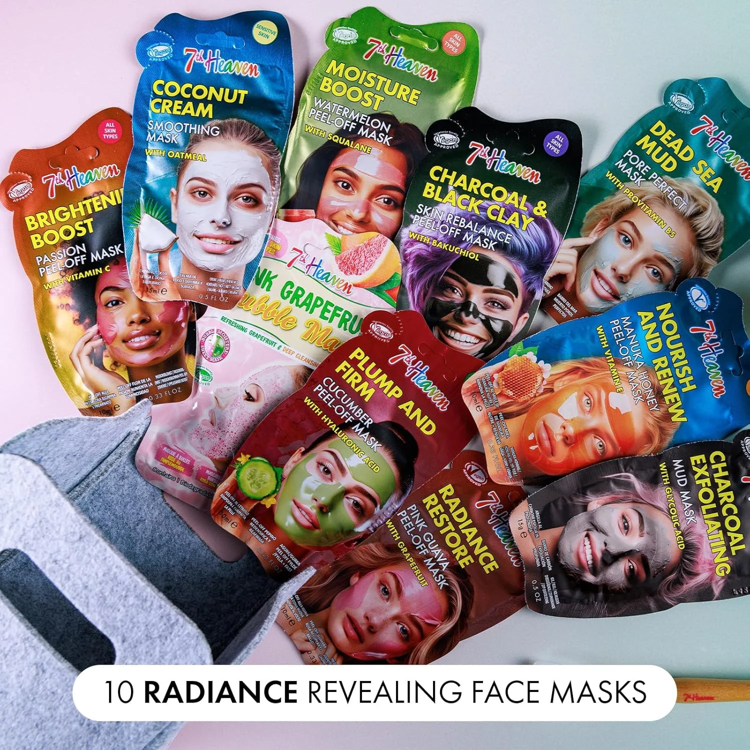 مجموعه مراقبت پوستی سونث هیون – جدید و بهبود یافته – 10 ماسک صورت و کاردک – هدیه مراقبت برای بانوان – ماسک های لایه بردار، آبرسان و رسی – ست هدیه محصولات مراقبت از پوست بدون تست حیوانی برای تجربه آرامش بخش اسپا در خانه