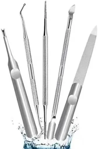 ست ابزار پدیکور 7 تکه استیل ضد زنگ، سوهان پا، رنده، لایه بردار برای پوست صاف، از بین بردن پینه، مراقبت از کوتیکول - بدون بو، دارای کیف مسافرتی قابل حمل - برای سالمندان، آقایان، خانم ها