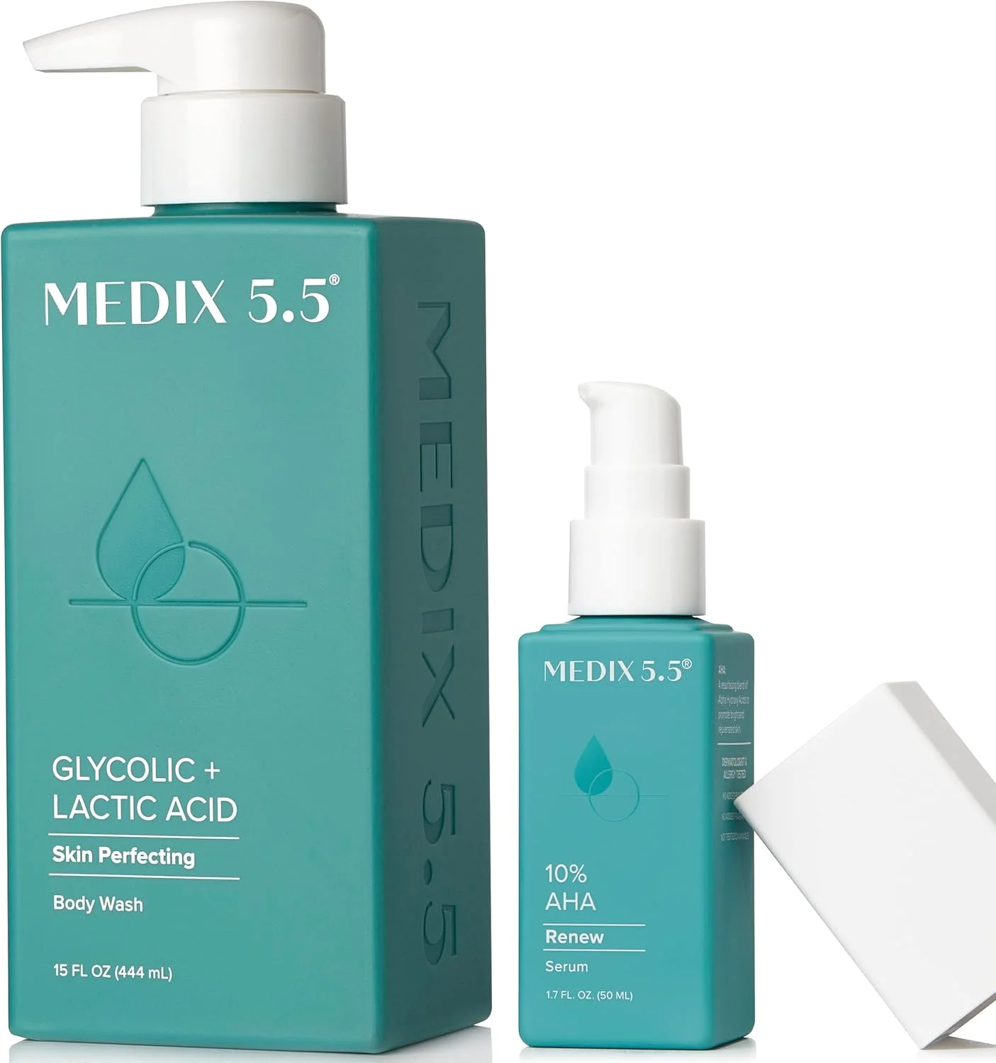 مجموعه دو عددی شستشوی بدن و سرم لایه بردار گلیکولیک اسید 20% Medix 5.5 | شستشوی بدن لایه بردار AHA + سرم بدن، هر دو پوست خشک و مرده، ناهمواری ها، چین و چروک ها و خطوط ریز را نرم و اصلاح می کنند، بسته مجموعه دو عددی شستشوی بدن و سرم لایه بردار گلیکولیک اسید 20% Medix 5.5 | شستشوی بدن لایه بردار AHA + سرم بدن، هر دو پوست خشک و مرده، ناهمواری ها، چین و چروک ها و خطوط ریز را نرم و اصلاح می کنند، بسته