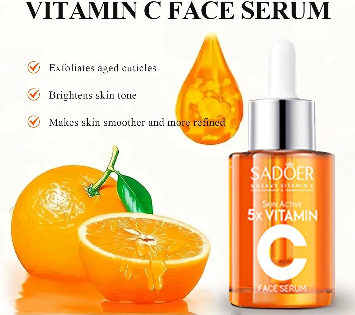 مجموعه مراقبت از پوست ویتامین C، مجموعه هدیه مراقبت از پوست 6 در 1 شامل پاک کننده صورت، تونر، کرم دور چشم، سرم، لوسیون و کرم صورت، کیت مراقبت از پوست صورت مرطوب کننده برای ضد پیری و ضد چروک