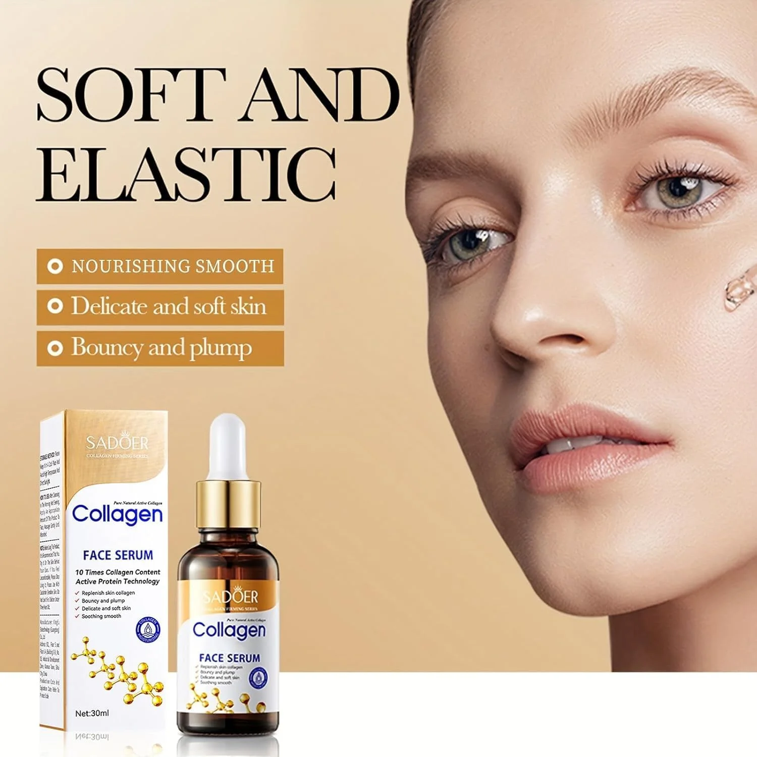 مجموعه مراقبت از پوست کلاژن، ضد پیری، 6 تکه، شامل پاک کننده، تونر، سرم، کرم صورت، کرم دور چشم و ماسک، کوچک کننده منافذ، آبرسان و سفت کننده و تسکین دهنده پوست