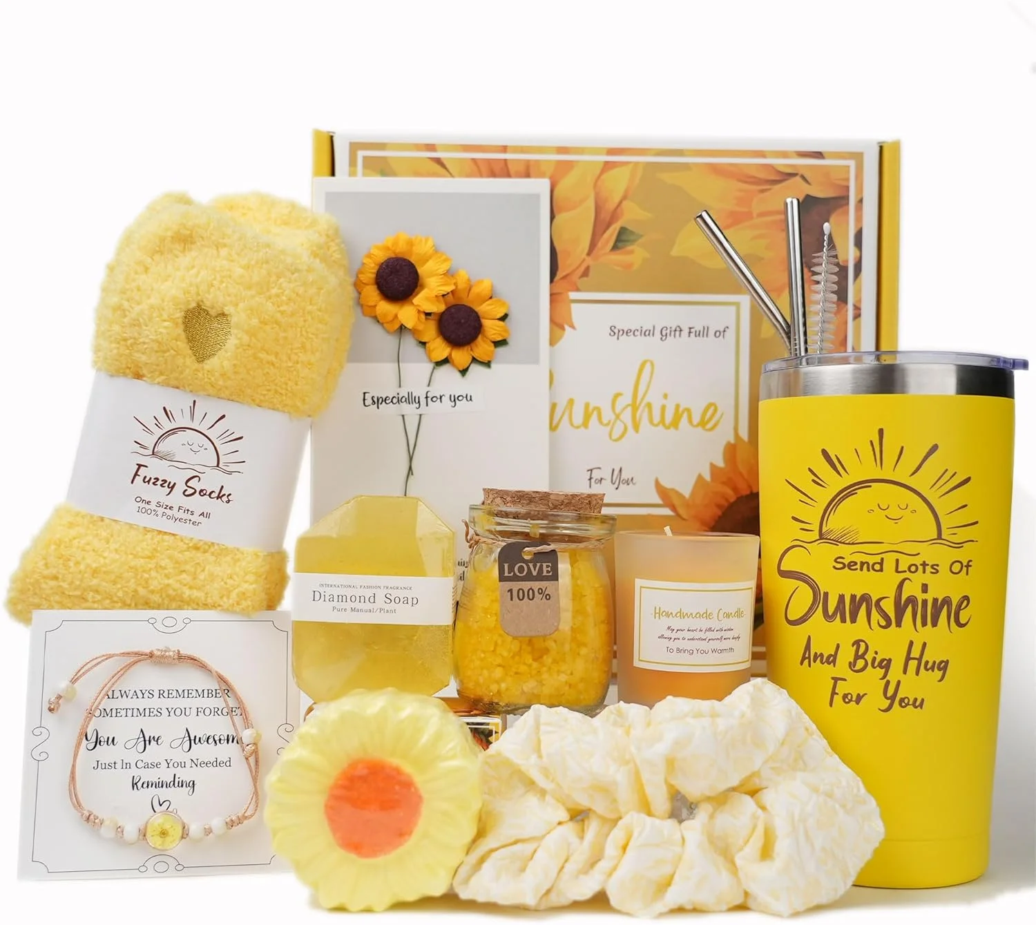 جعبه هدیه لوکس مراقبت از پوست، ست آفتاب برای شما، مجموعه 8 عددی، ست حمام و بدن، آرامش بخش، معطر، الهام بخش، ایده آل برای تولد، روز زن، کریسمس، روز مادر